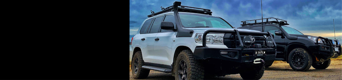 Two 4wd SUV's Abbner with Blue Sky
